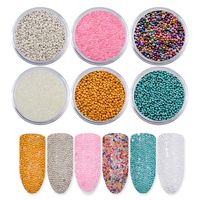 Nail Art,Putars Hot 6 Colors Round Beads Sequin Powder Dazzling Sticker Colorful Nail Art Decoration