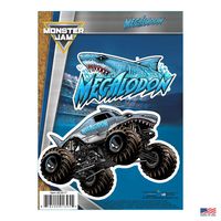 Decalcomania Monster Jam Megalodon Monster Truck Decals - Set of 2 Vinyl Stickers