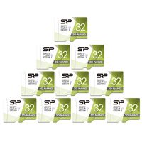 Silicon Power 32GB 10-Pack High Speed MicroSD Card with Adapter
