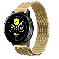 YUANHONG Wangy Milanis Magnetic Stainless Steel Mesh Wrist Strap WatchBand for Galaxy Watch Active 20mm (Black) (Color : Gold)