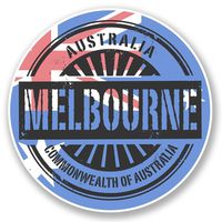 2 x 10cm/100mm Melbourne Australia Vinyl SELF ADHESIVE STICKER Decal Laptop Travel Luggage Car iPad Sign Fun #6114