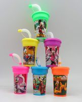 Mickey Mouse Clubhouse Minnie Mouse Stickers Birthday Sipper Cups with lids Party Favor Cups