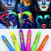 Luminous Face Paint Crayons,Washable,Halloween Making up