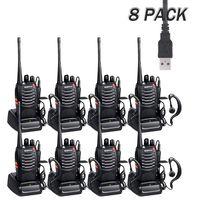Walkie Talkies for Adults Long Range, BF-888S 2 way radio with Li-ion Battery and Earpiece(8 Pack)