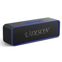 UDISON Portable Wireless Bluetooth 5.0 Speaker with 10W Loud Stereo and Rich Bass, 164-328 ft Wireless Range, 12-Hour Playtime, Built-in Mic, TF Slot, Perfect Outdoor Speakers for Phones