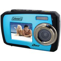Coleman Duo 2V7WP-BL 14 Megapixel Waterproof Digital Camera with Dual LCD Screen (Blue)