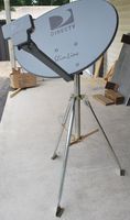 DIRECTV 3LNB SLIMLINE DISH KAKU SL3 4 OUTPUT HD RV 3" TRIPOD TAILGATING KIT