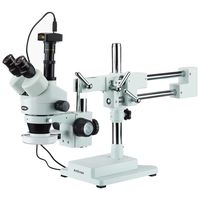 AmScope SM-4TZZ-144S-3M 3.5X-180X Trinocular Stereo Microscope with 144-LED Ring Light and 3MP Camera