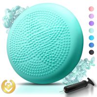 Tumaz Wobble Cushion - Wiggle Seat for Improve Sitting Posture & Attention also Stability Balance Disc for Physical Therapy, Back Pain & Core Strength for both Kids&Adults [Extra Thick, Pump Included]