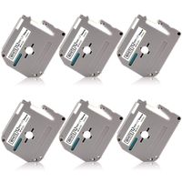 Unismar Compatible Label Tape Replacement for Brother P-Touch M Series Tape M-K131 MK131 M-K131s for PT-70BM PT-M95 PT-90 PT-70 PT-65 PT-70SR PT-85 Label Maker, 1/2" x 26.2', Black on Clear, 6-Pack