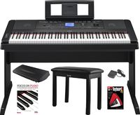 Yamaha DGX-660 88 Key Grand Digital Piano with Knox Piano Bench,Pedal,Dust Cover and Book/DVD