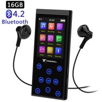 MP3 Player, 16GB MP3 Player with Bluetooth 4.2, Portable HiFi Lossless Sound MP3 Music Player with FM Radio/Voice Recorder/E-book, 2.4'' Screen, Support up to 128GB (Sport Armband, Headphone Included)
