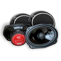 CT Sounds 6x9 Inch Car Door Speakers - 200W(MAX) Power Per Speaker, 4-Ohm Impedance, 1.5" Voice Coil, Coaxial, Rubber Surround with Speaker Grilles, Silk Dome Tweeter Attached, Pair - Strato 6x9 Coax