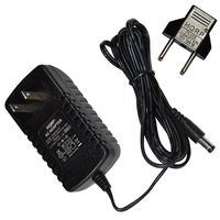 HQRP AC Adapter Compatible with Gold's Gym Power Cycle 290 290C Bike GGEX61609 GGEX616120 GGEX616121 GGEX616122 Power Supply Cord [UL Listed] + Euro Plug Adapter