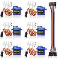 6 PCS SG90 Micro Servo Motor 9G for RC Helicopter Airplane Remote Control for Arduino Raspberry Pi(Include Dupont Cable)