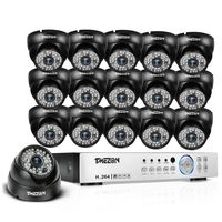 [Better Than 1080N] TMEZON HD 1080P 16 Channel AHD DVR Video CCTV Security System with 16 x 2.0MP 2000TVL AHD Cameras 65ft Night Vision NO HDD