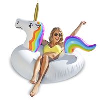 GoFloats Unicorn Pool Float Party Tube Inflatable - Adults & Kids Sizes