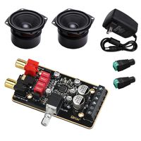 Speaker DIY Kit, DROK 15W+15W Amplifier Board + 2pcs 15W 4 Ohm Speakers, 2.0 Dual Channel Digital Audio Power Amp Module 90dB HiFi Full Range Mini Home Stereo Woofer Loudspeaker with Power Adapter