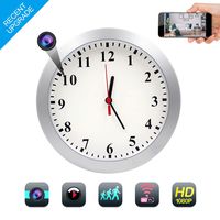 TTCDBF 1080p wifi hidden camera wall clock spy camera nanny camera with motion detection, remote viewing, indoor home and office hidden security camera, support IOS / Android, support video recording