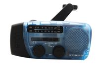 Eton FR150 Microlink Solar-Powered, Self-Powered AM/FM/Weatherband Portable Radio with Flashlight and Cell Phone Charger, Blue