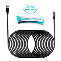 Phone Charger Nylon Braided Fast Charging Cable Cord USB Cable Charger 16Ft Extra Long Data Sync Transfer Wall Charger Compatible with Phone XS  Phone XS/X/RX/Xs Max/8/8 Plus/7 Plus/6s/6s Plus/6/5,Pad