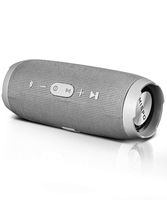 MISPO Portable Waterproof Wireless Speaker with Loud Stereo Sound & HD Bass Boost, Bluetooth 4.0, 24 Hour Playtime, Built in Mic for iPhone/Samsung/Speakerphone/TF Card/Tablet/Laptop （Silver）