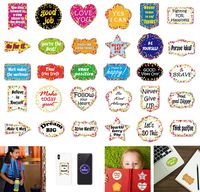 30 Pieces Confetti Positive Sayings Accents Waterproof Confetti Accents Removable Confetti Stickers for Classroom Bulletin Board Decoration (Multi-Color, 8 cm)