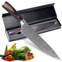 Professional Chef Knife, 8 Inch Pro Kitchen Knife, German High Carbon Stainless Steel Knife with Ergonomic Handle