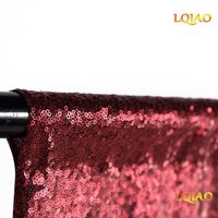 LQIAO Sequin Backdrop Curtain Panel 2x8FT-Burgundy, Sequin Photography Backdrop Curtain for Party/Home Curtain Decoration 1pc, Pocket 2x8FT(60x245cm))