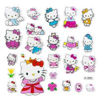 Disbch 3D Stickers for Kids & Toddlers 400+pcs Vinyl Skateboard Guitar Travel Case Sticker Door Laptop Luggage Car Bike Bicycle Stickers (Hello Kitty)