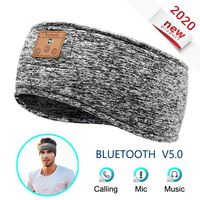 MOITA Sleep Headphones Bluetooth Sports Headband, Wireless Sports Headband Headphones with Ultra-Thin & Soft Sponge Stereo Speakers for Sleeping, Traveling, Jogging, Running, Meditation (Grey)