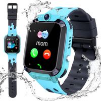Kids Waterproof Smart Watch Phone - 1.4" Touch Screen Kids Wrist Watch with Call SOS Voice Chat Camera Alarm Learning Games Toy Childrens Day Gifts for Boys Girls Age 4-12