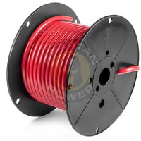 Spartan Power 25 Feet Red 4 AWG Battery Cable Made in The USA UL Listed 100% Pure Cooper Wire