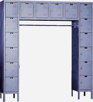 Hallowell U1788-16HG Premium Locker, 72" Width x 18" Depth x 78" Height, 16-Person, Knock-Down, 725 Gray