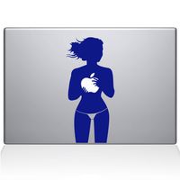 The Decal Guru Volleyball Girl MacBook Decal Vinyl Sticker - 13" MacBook Pro (2015 & Older) - Dark Blue (1210-MAC-13P-DB)