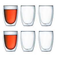 Bodum 4559-10-12US Pavina Double Wall Insulated Glasses, 12 Oz. (6-Pack), Clear
