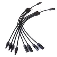 BougeRV Connectors Y Branch 1 to 4 Parallel Adapter Cable Wire Plug Tool Kit for Solar Panel（1, M/FFFF and F/MMMM）