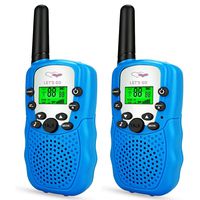 TOP Gift Toys for 3-12 Year Old Kids, Handheld Walkie Talkies for Kids 2 Mile Range Hallowee Gifts for Boys Girls Kid 2018 Christmas New Gifts for Kids Boys Girls 3-12 Stocking Fillers Blue TGDJ02