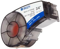 Brady M21-750-595-OR BMP21 Tape B- 595 Indoor/Outdoor Vinyl Film Size: 3/4" x 21' BLK/ORN
