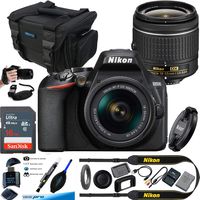 Nikon D3500 W/AF-P DX NIKKOR 18-55mm f/3.5-5.6G VR Black - Essential Accessories Bundle