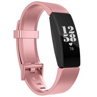 adepoy Compatible with Fitbit Inspire HR Bands for Women Men, Sports Soft Replacement Wristband for Fitbit Inspire/Inspire HR/Ace 2, Rosegold, Large