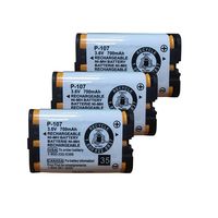 GEILIENERGY GEILIENERGY 3.6v 700mAh HHR-P107 Rechargeable Cordless Phone Battery Compatible with for Panasonic HHR-P107 HHRP107 HHR-P107A HHRP107A Cordless Telephone (Pack of 3)