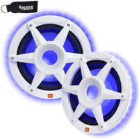 JBL MW1000AM - Two Stadium Marine MW1000 White 10" Premium RGB LED Subwoofers