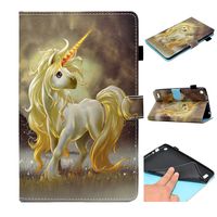 Amazon Kindle Fire 7 2017 Case,Afrog PU Leather Magnetic Flip Wallet Stand Protective Case Cover for Amazon Kindle Fire 7 2015, Unicorn