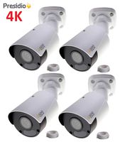 Q-See 4K 8MP Presidio Archer Bullet Camera with Color Night Vision Ultra HD IP Surveillance with H.265+ and IVA, VCA (4-Pack AR4KB1.1)