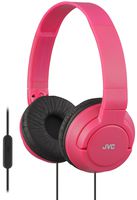 JVC HASR185R On Ear Colorful Lightweight Foldable Headband with Mic, Red
