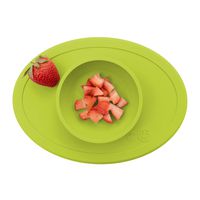 ezpz Tiny Bowl - One-Piece Silicone placemat + Bowl (Lime)