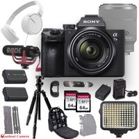 Sony a7 III Full-Frame Mirrorless Camera and FE 28-70 mm f/3.5-5.6 OSS Lens + Sony Headphones Bundle with Professional Accessory Kit