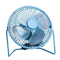 IOQSOF 4 Inch Desk, USB Powered Only (No Battery), Enhanced Airflow, Lower Noise, Two Speeds, Perfect Personal Cooling Fan for Home Office Table, Blue