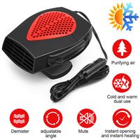 Upgrade Bamoer Portable Car Heater 12v Car Fan Defroster Automobile Heater Warmer and Defroster for Snow Removal Winter Auto Electronic Windscreen Heater Fan Defroster Demister (12V Red)